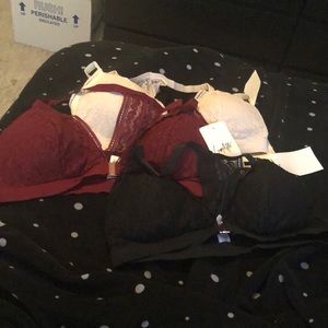 3 pack luvette XL bralettes (dark)